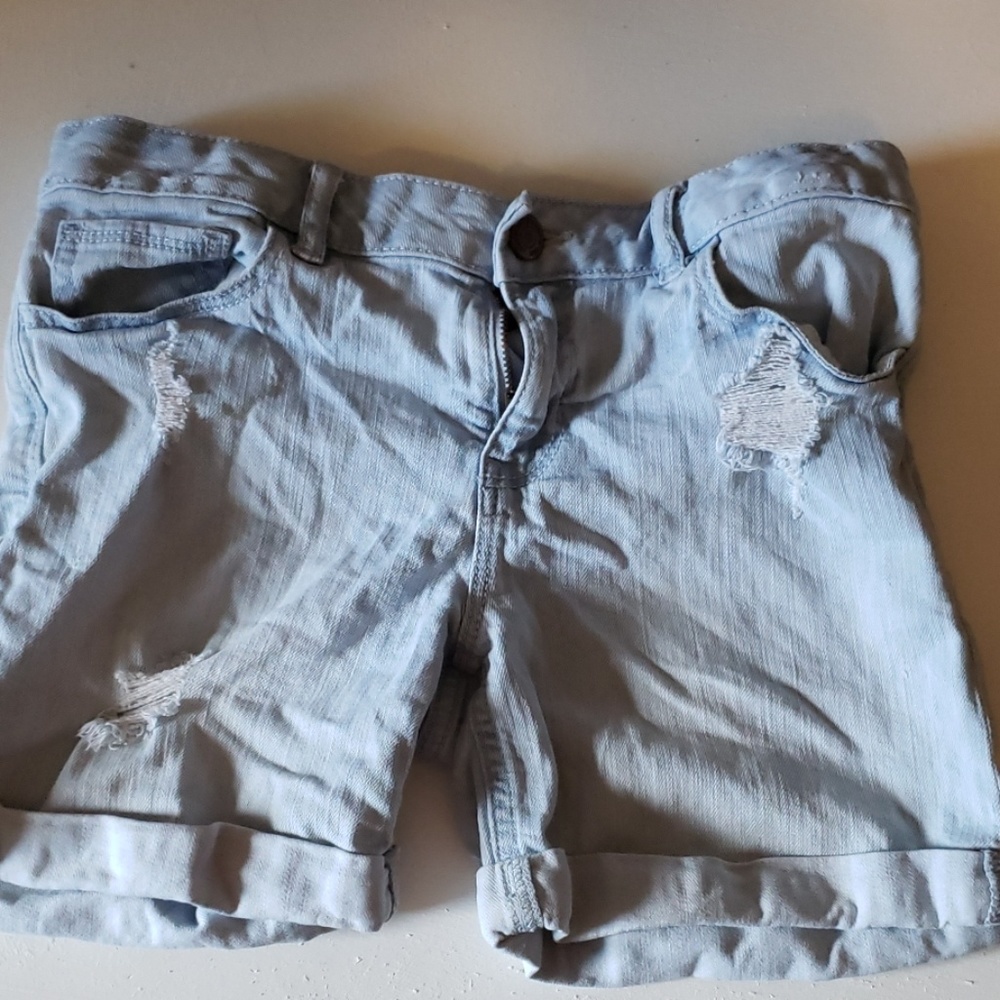 Light Blue ripped Jean shorts